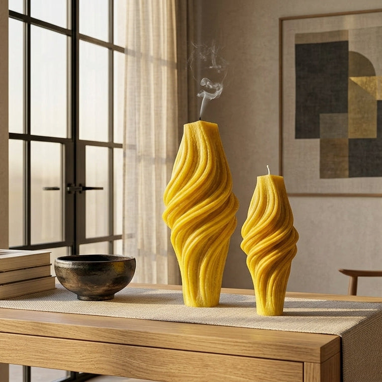 Vortex Collection | Sculptural Spiral Candles by VOSK
