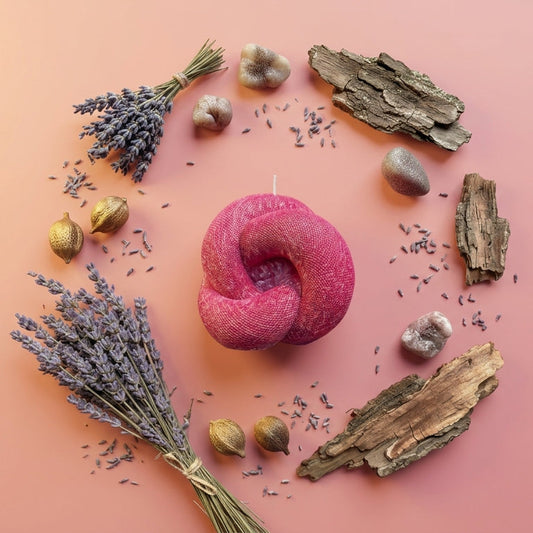 Knot Sculptural Candle • Merlot Glow & Lavender