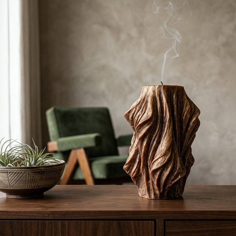 Veil Sculptural Candle • Noble Wood & Cedarwood (Large)