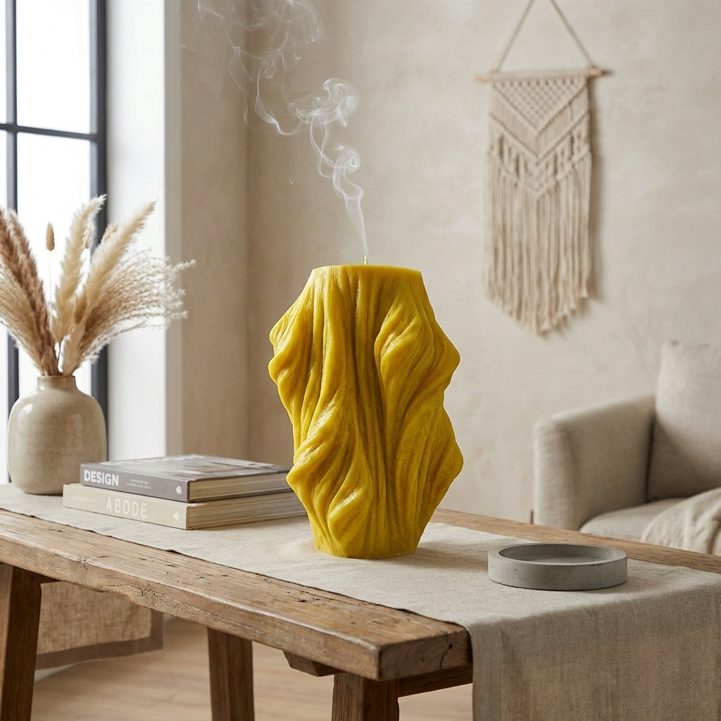 Veil Candle, Yellow Cherry, Brandy Cherry (Large)