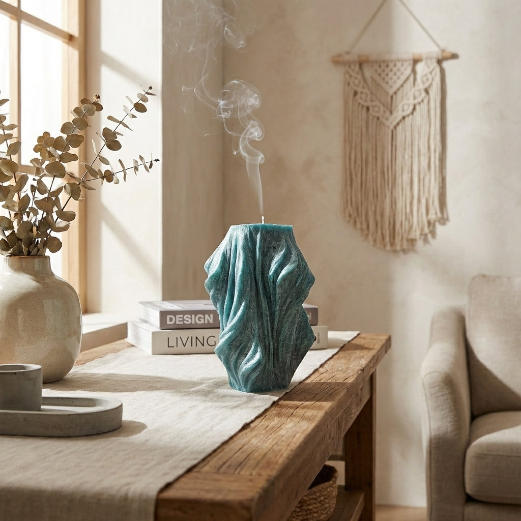 Veil Candle, Emerald Forest, Leaves (Small)