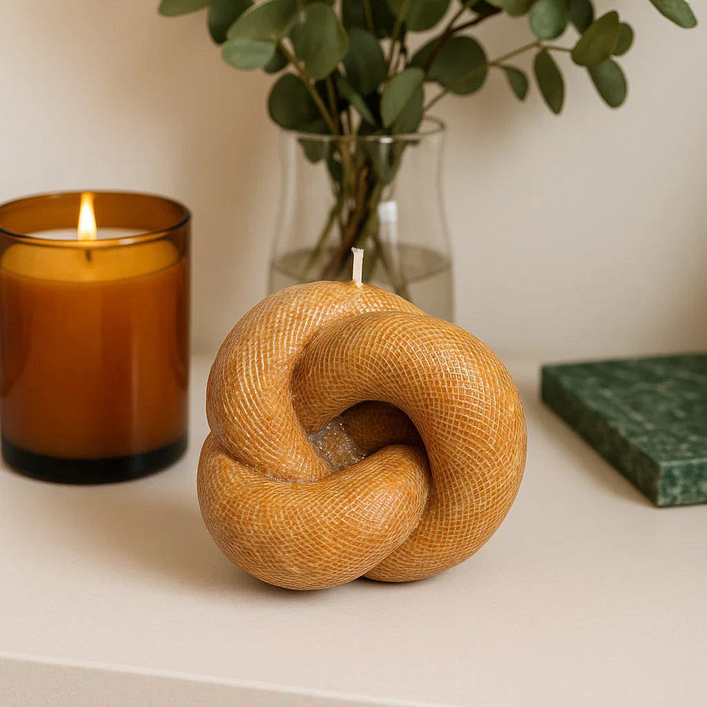 Knot Candle, Noble Wood, Cedarwood