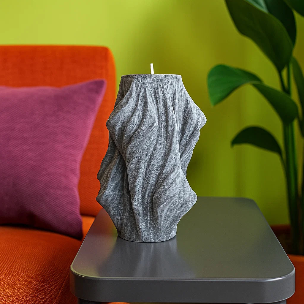 Veil Candle, Wet Stone, Eucalyptus (Small)