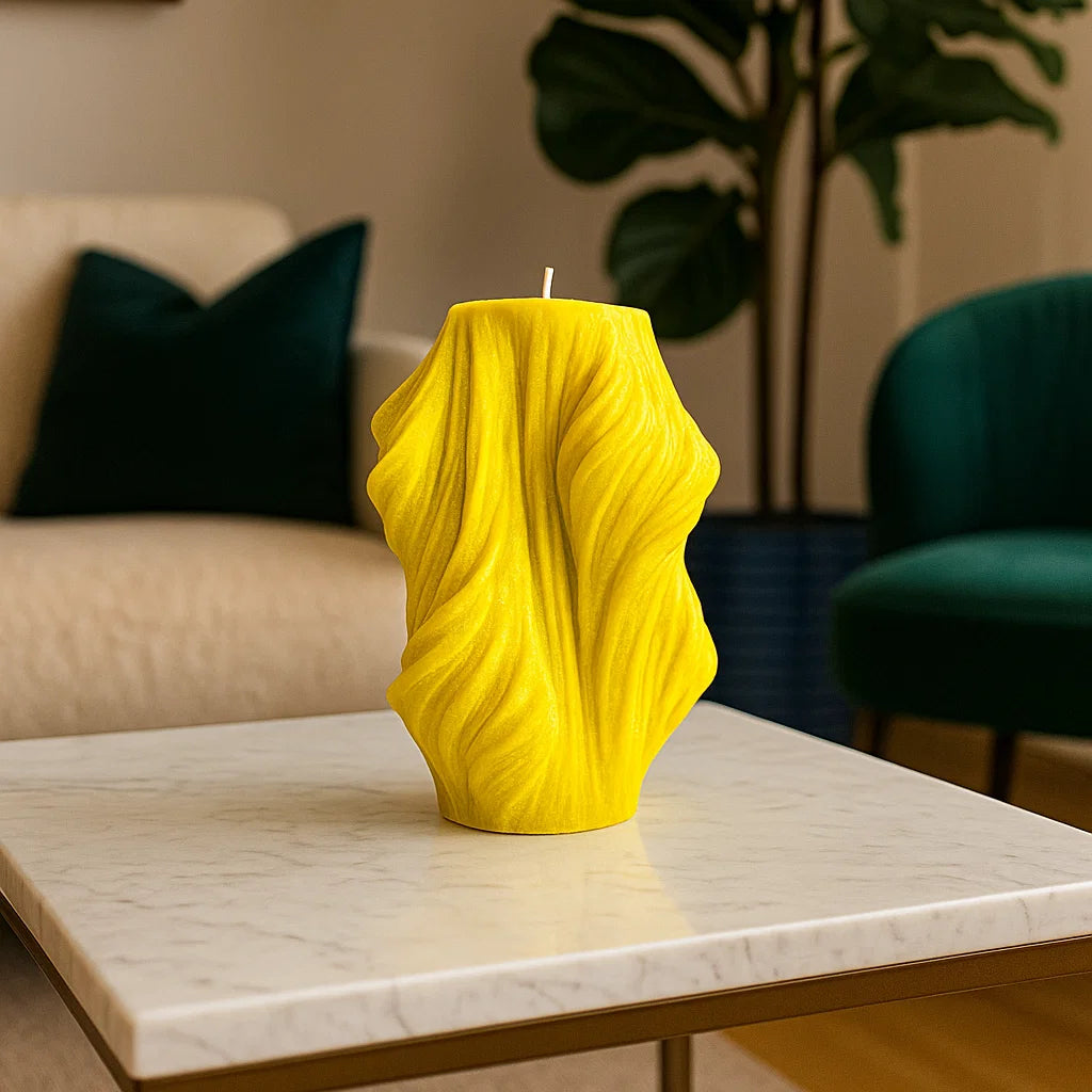 Veil Candle, Yellow Cherry, Brandy Cherry (Small)