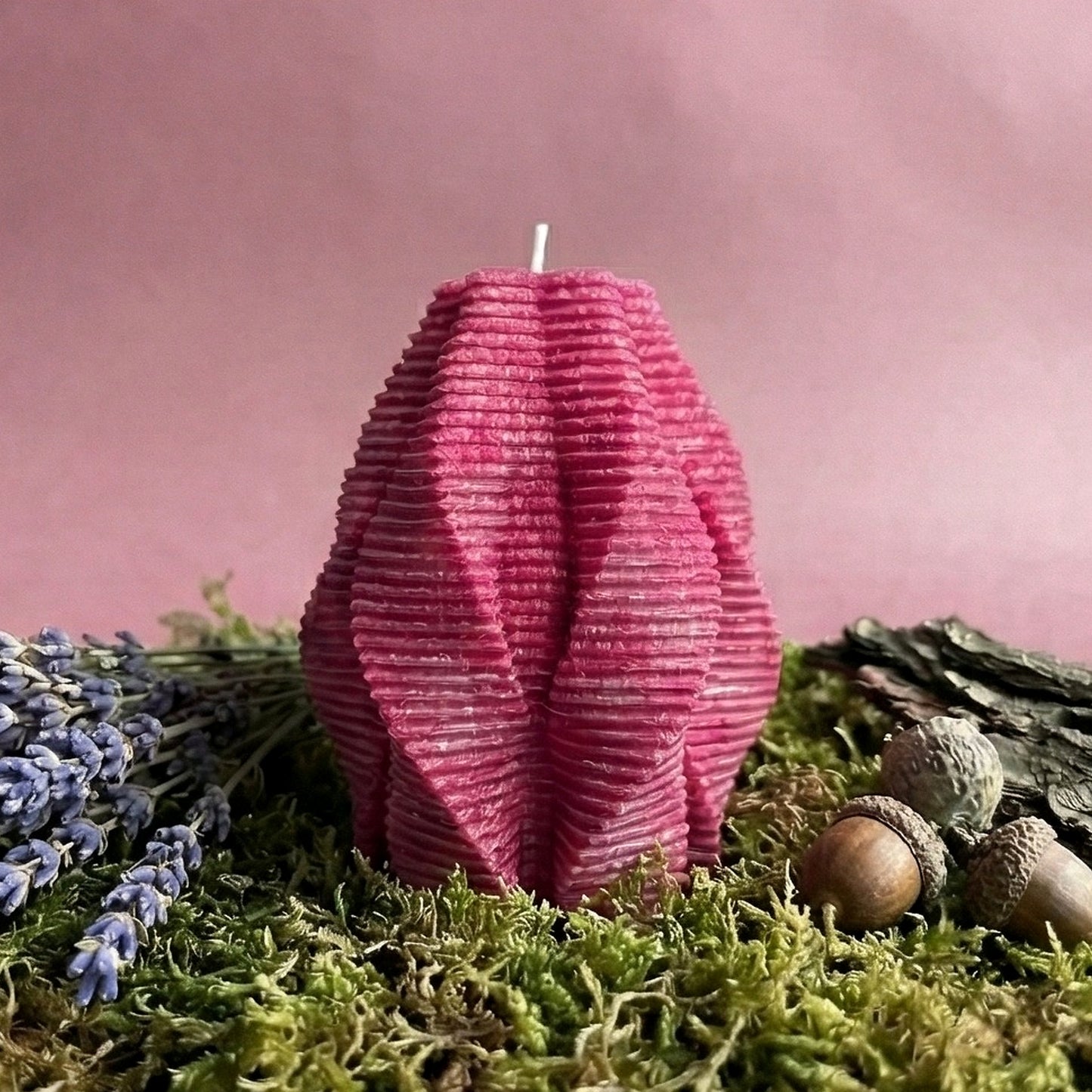 Blossom Candle, Merlot Glow, Lavender