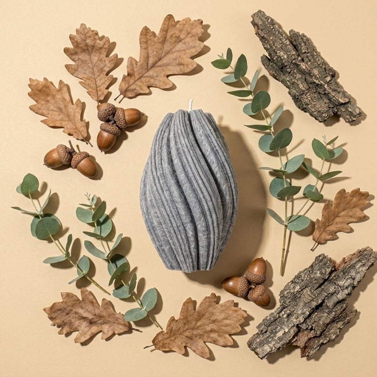 Fusion Sculptural Candle • Wet Stone & Eucalyptus (Large)