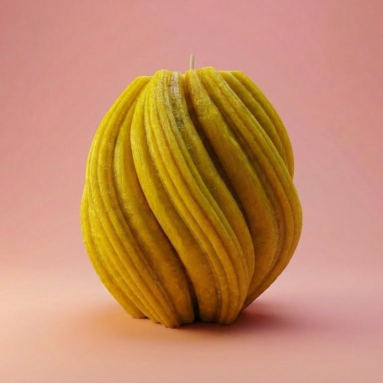 Fusion Sculptural Candle • Yellow Cherry & Brandy (Small)