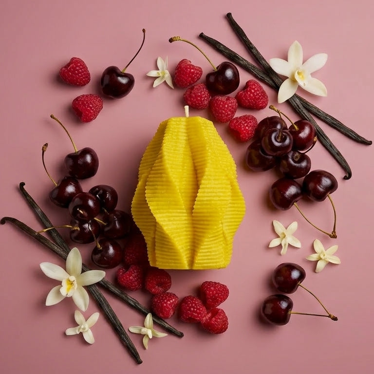 Blossom Sculptural Candle • Yellow Cherry & Brandy
