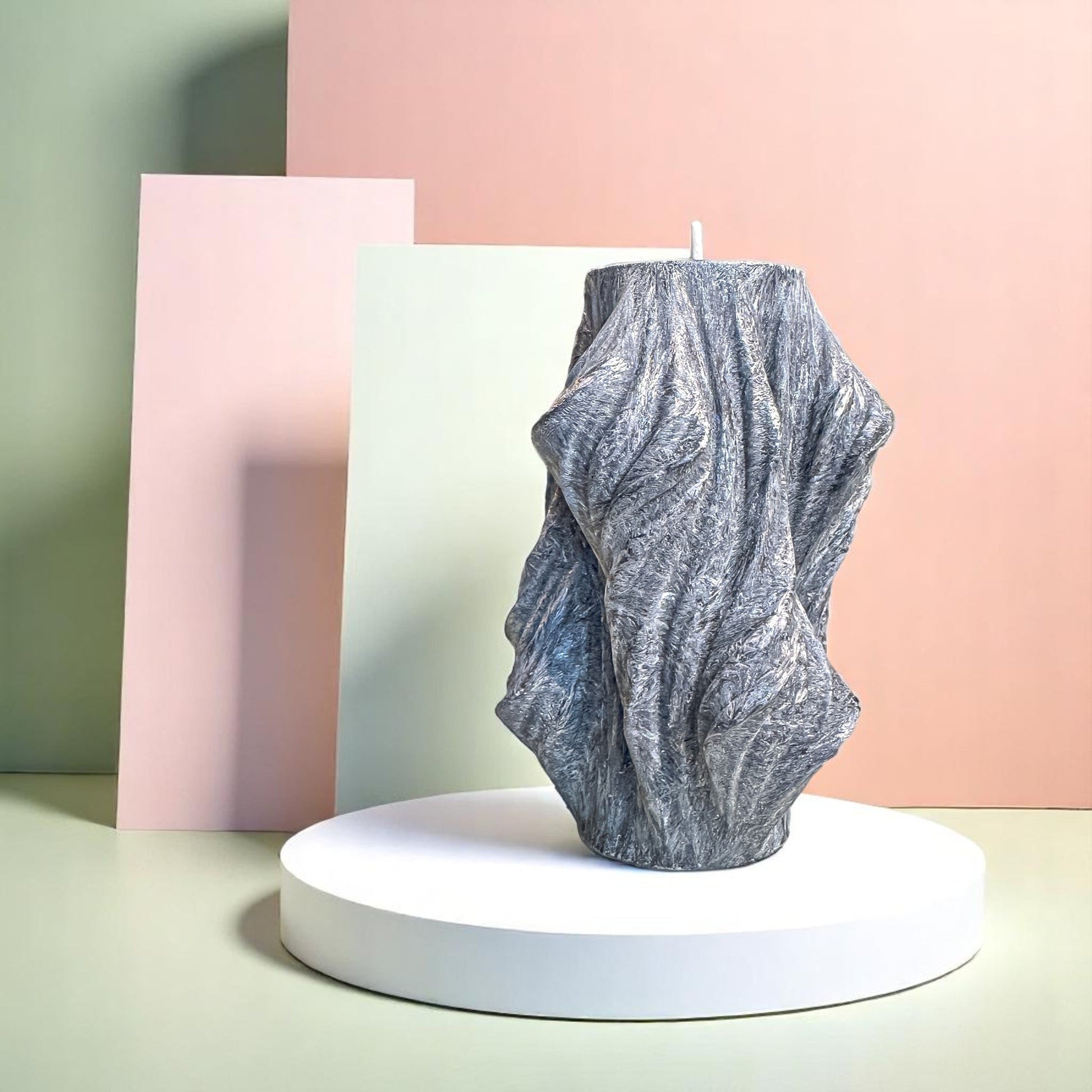 Veil Candle, Wet Stone, Eucalyptus (Large)