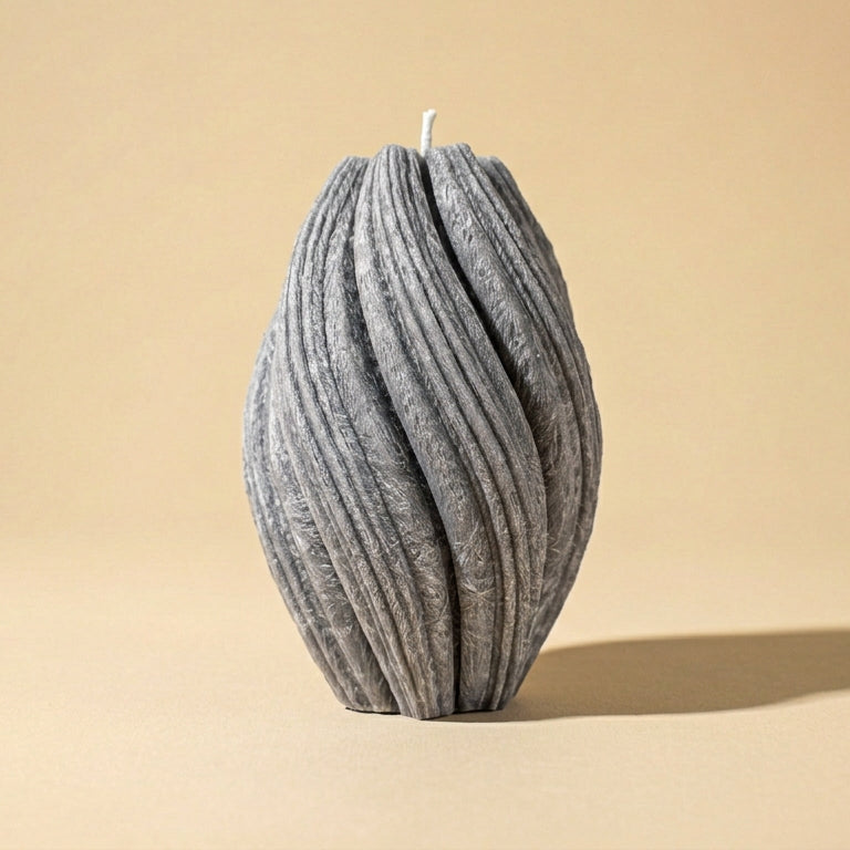 Fusion Sculptural Candle • Wet Stone & Eucalyptus (Large)