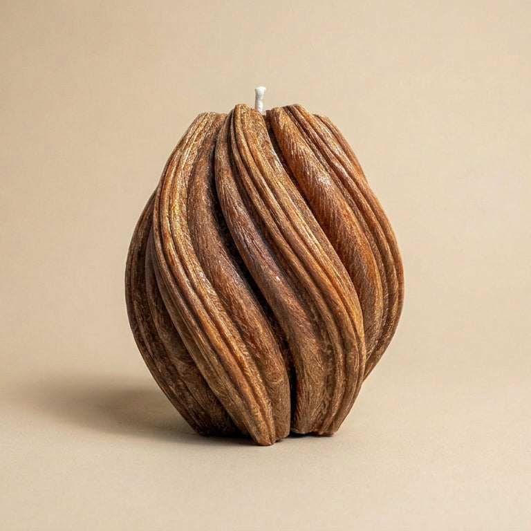 Fusion Sculptural Candle • Noble Wood & Cedarwood (Small)