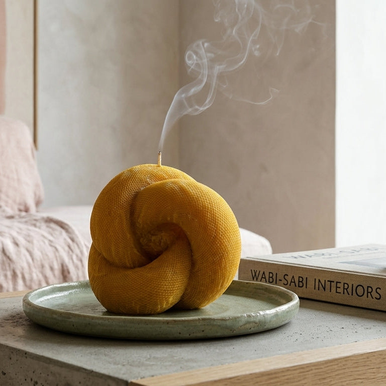 Knot Sculptural Candle • Yellow Cherry & Brandy