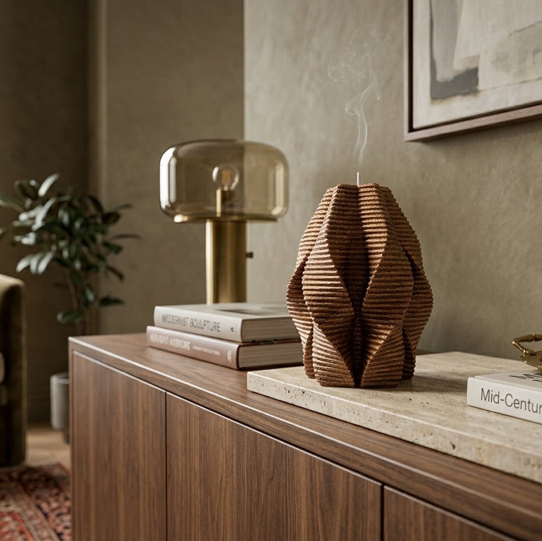 Blossom Sculptural Candle • Noble Wood & Cedarwood