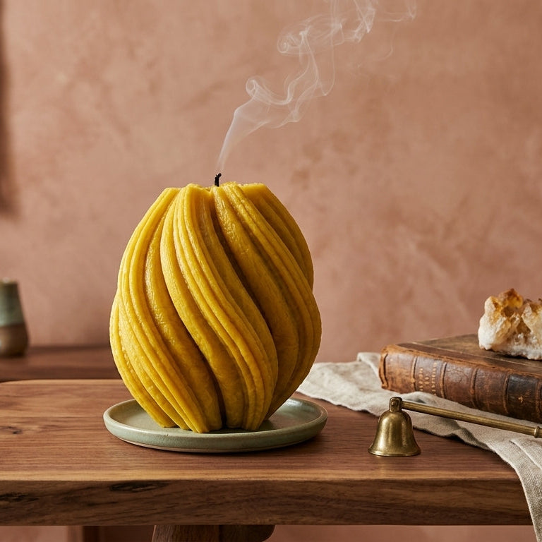 Fusion Sculptural Candle • Yellow Cherry & Brandy (Small)