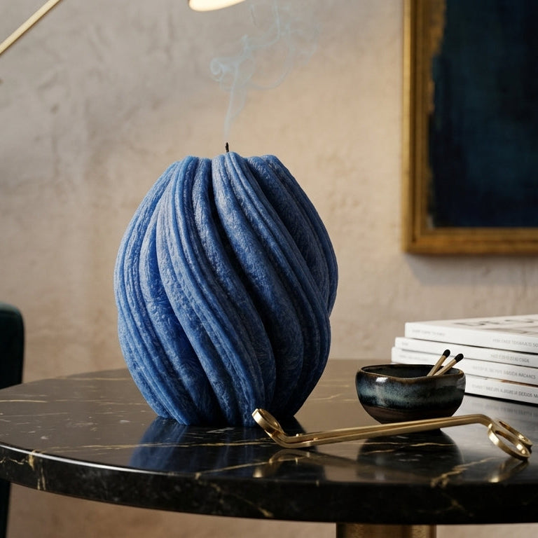 Fusion Sculptural Candle • Deep Ocean & Patchouli (Small)
