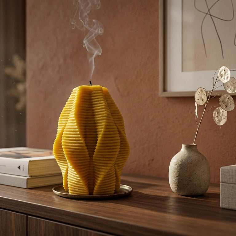 Blossom Sculptural Candle • Yellow Cherry & Brandy