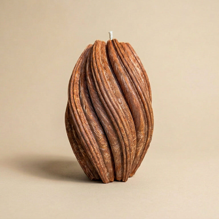 Fusion Sculptural Candle • Noble Wood & Cedarwood (Large)