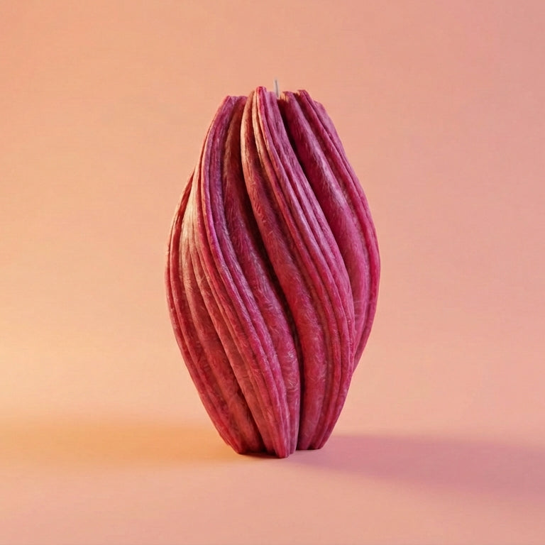 Fusion Sculptural Candle • Merlot Glow & Lavender (Large)