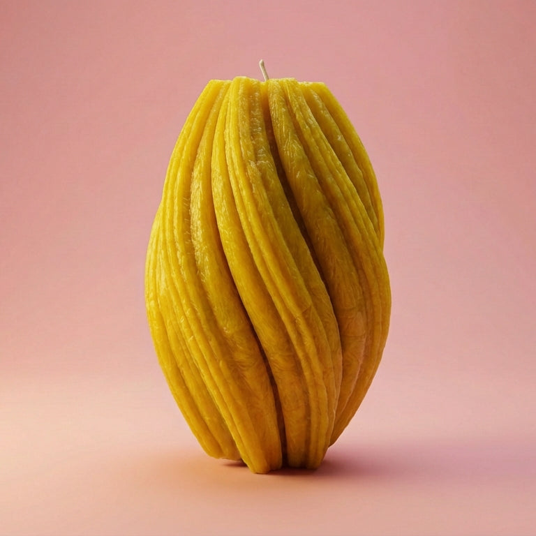 Fusion Sculptural Candle • Yellow Cherry & Brandy (Large)