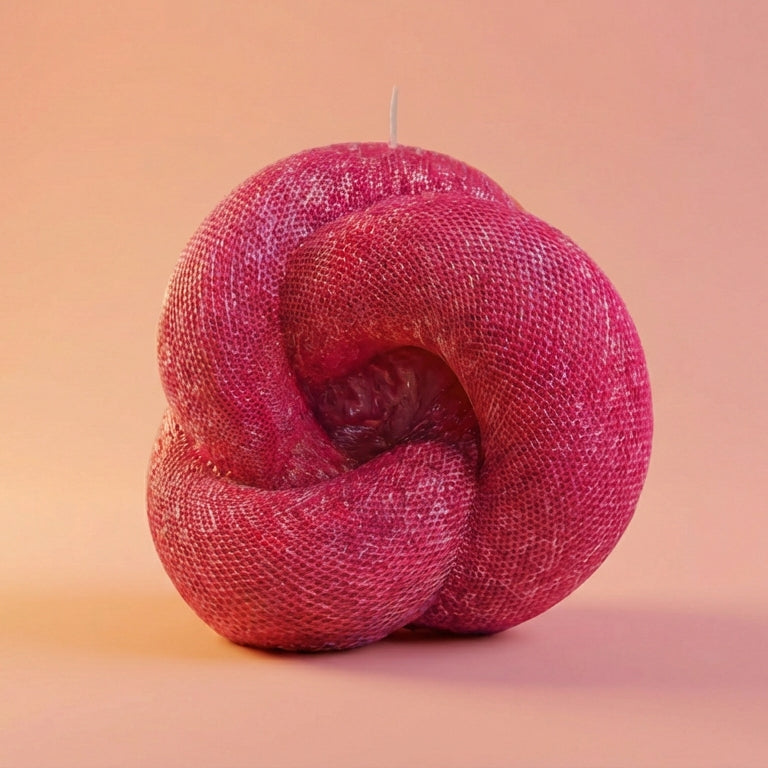 Knot Sculptural Candle • Merlot Glow & Lavender