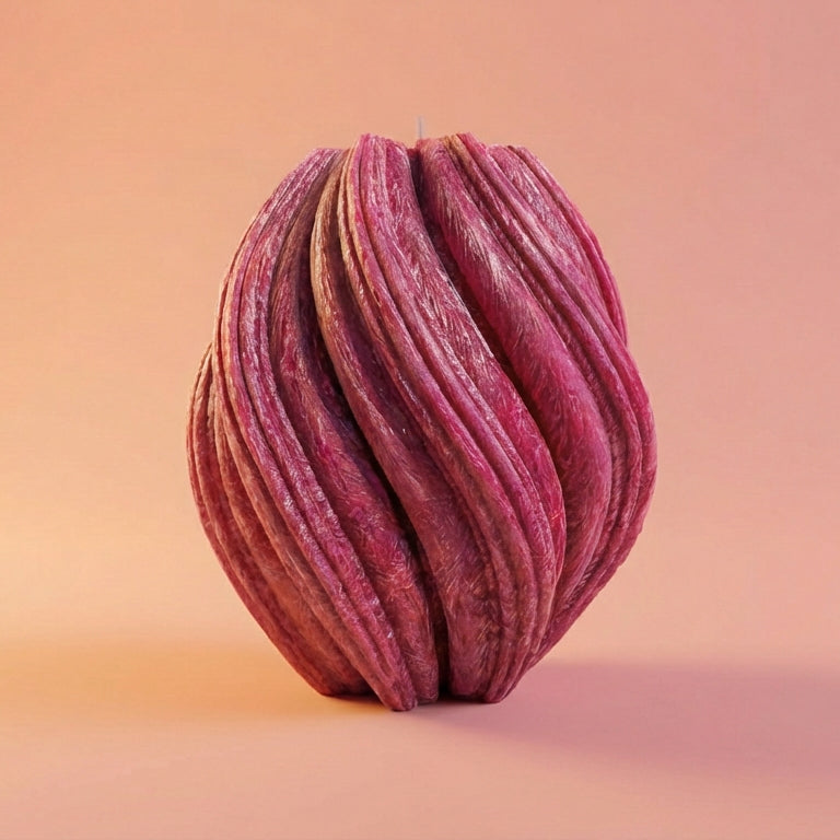 Fusion Sculptural Candle • Merlot Glow & Lavender (Small)