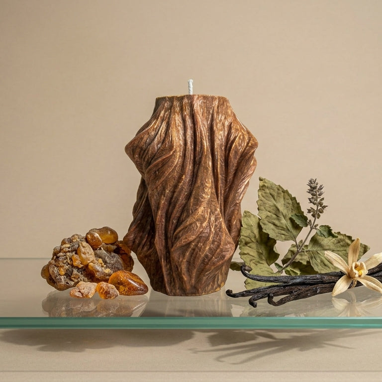 Veil Sculptural Candle • Noble Wood & Cedarwood (Small)