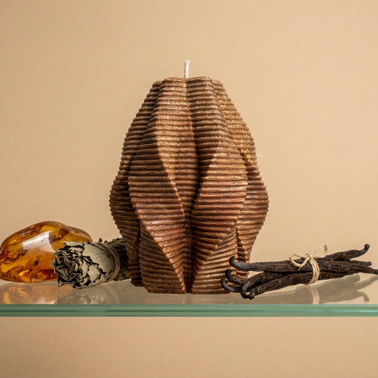 Blossom Sculptural Candle • Noble Wood & Cedarwood
