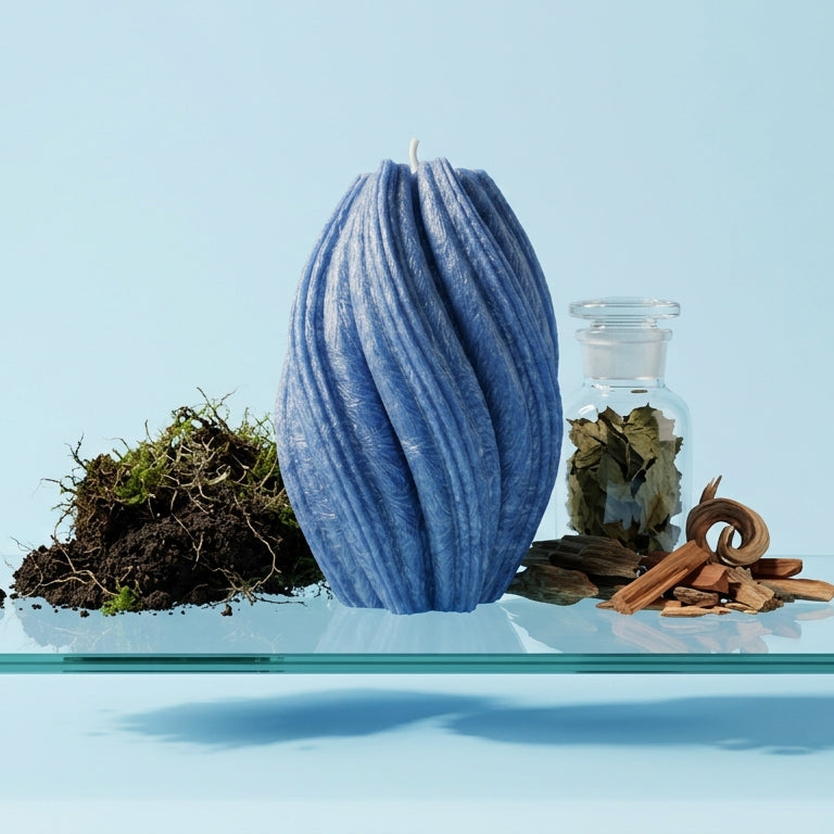 Fusion Sculptural Candle • Deep Ocean & Patchouli (Large)