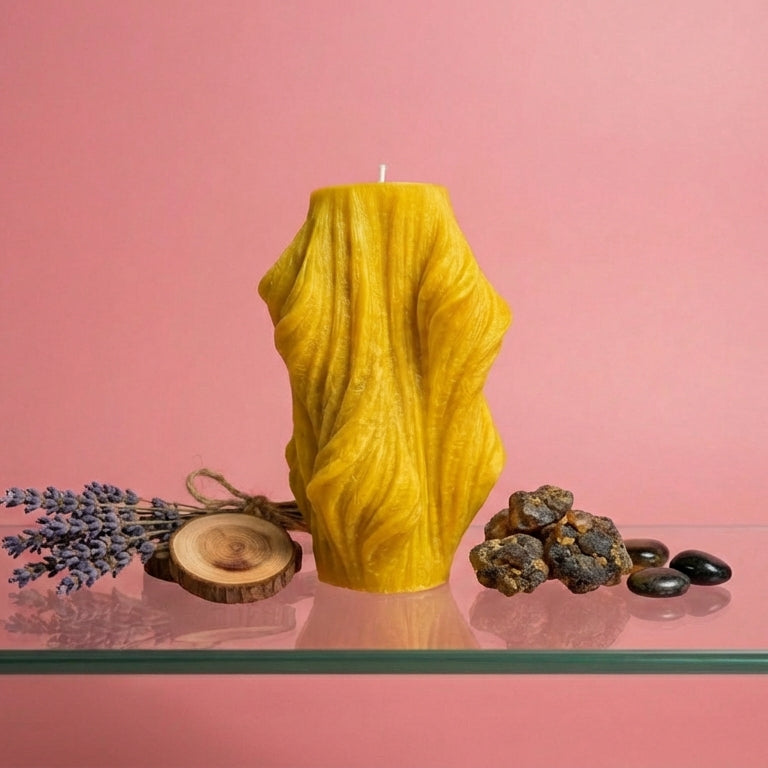 Veil Sculptural Candle • Yellow Cherry & Brandy (Small)