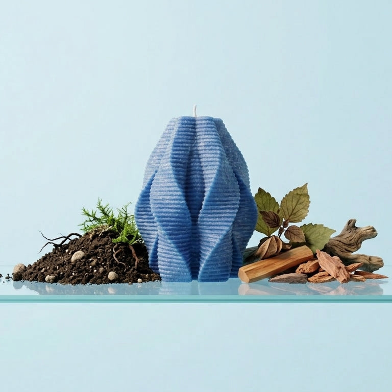 Blossom Sculptural Candle • Deep Ocean & Patchouli