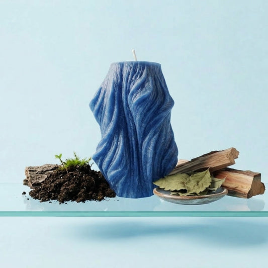 Veil Sculptural Candle • Deep Ocean & Patchouli (Large)
