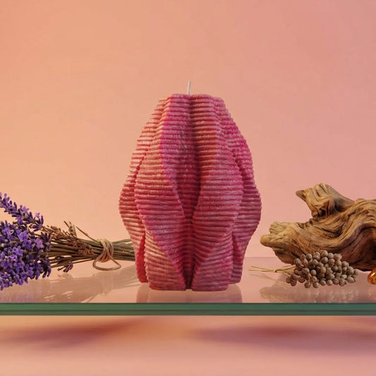 Blossom Candle, Merlot Glow, Lavender