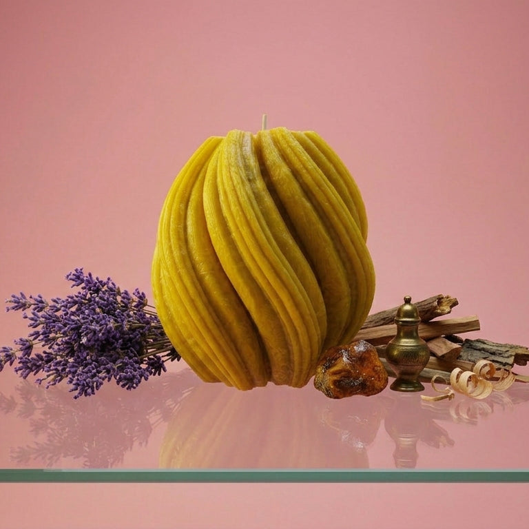 Fusion Sculptural Candle • Yellow Cherry & Brandy (Small)