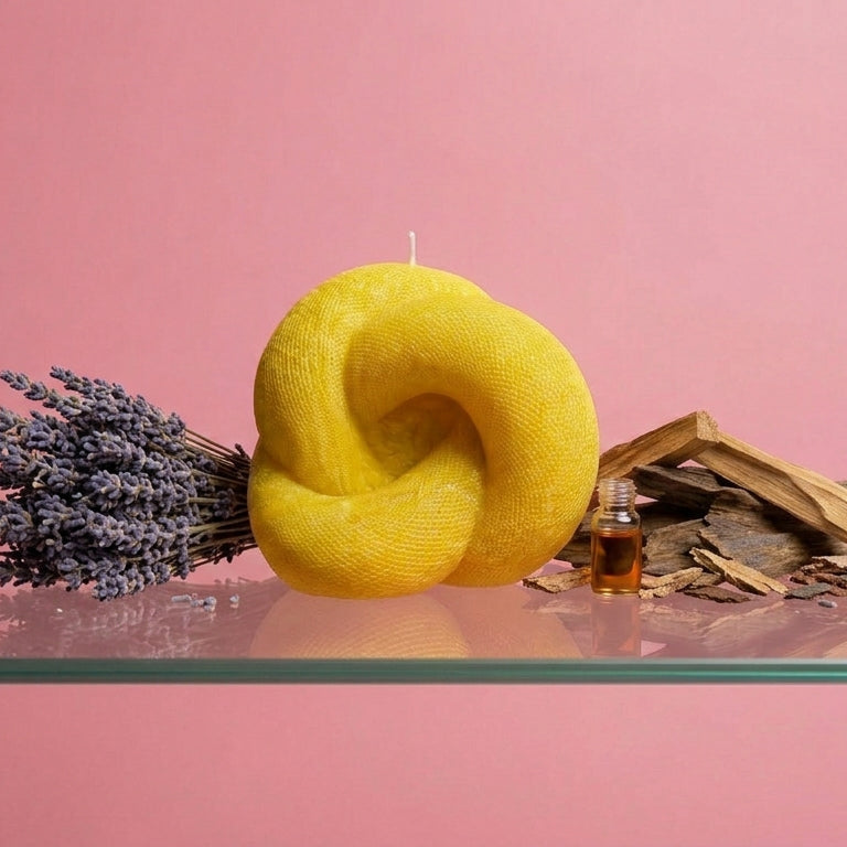 Knot Sculptural Candle • Yellow Cherry & Brandy