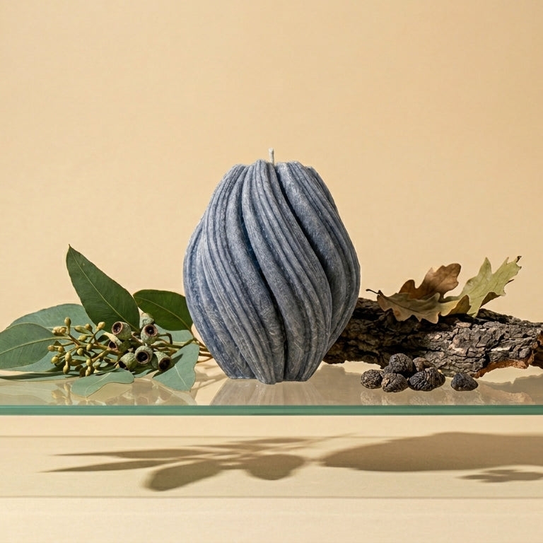 Fusion Sculptural Candle • Wet Stone & Eucalyptus (Small)