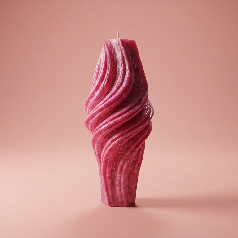 Vortex Sculptural Candle • Merlot Glow & Lavender (Small)