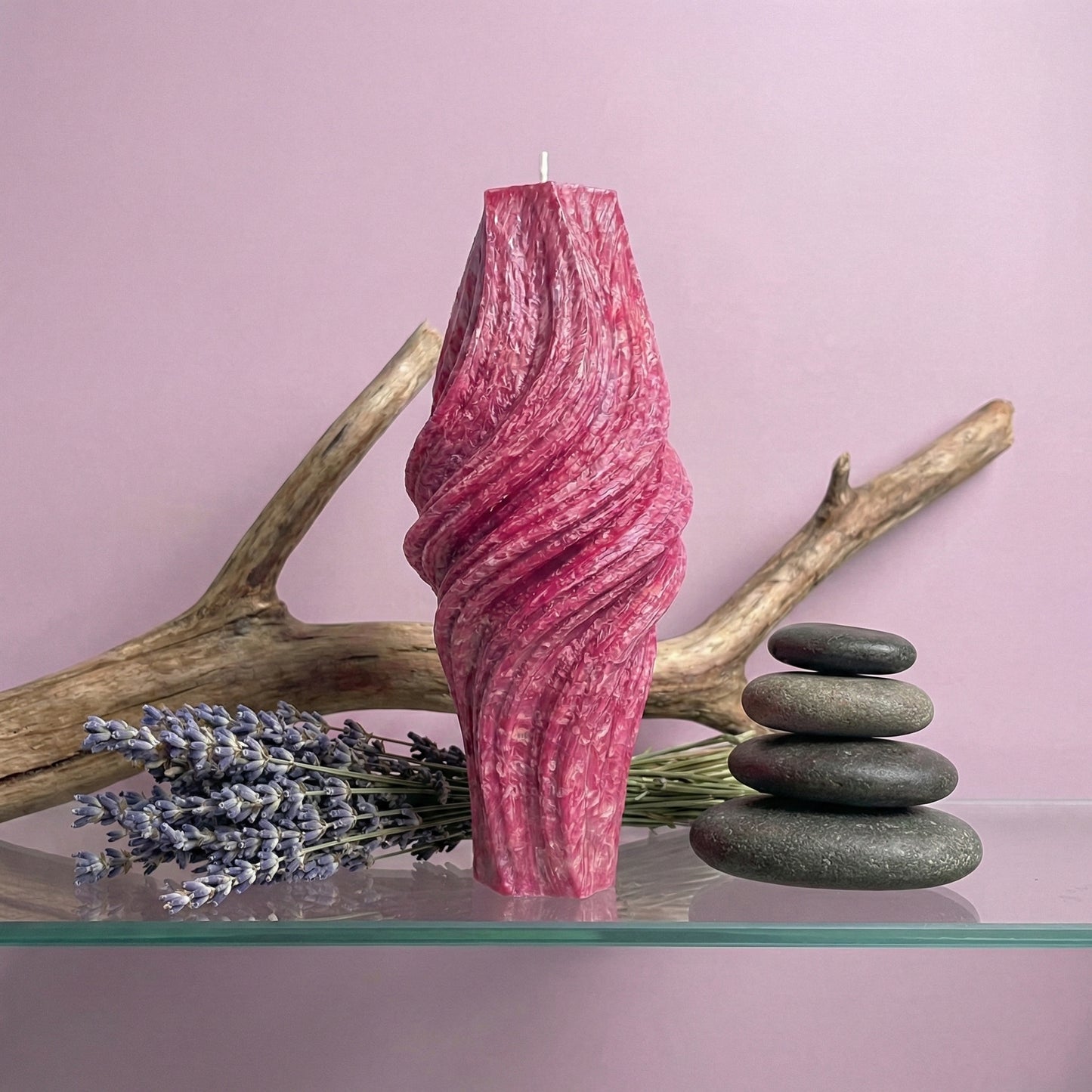 Vortex Candle, Merlot Glow, Lavender (Small)