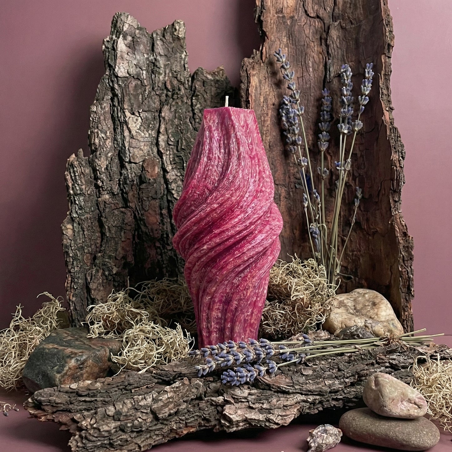 Vortex Candle, Merlot Glow, Lavender (Small)