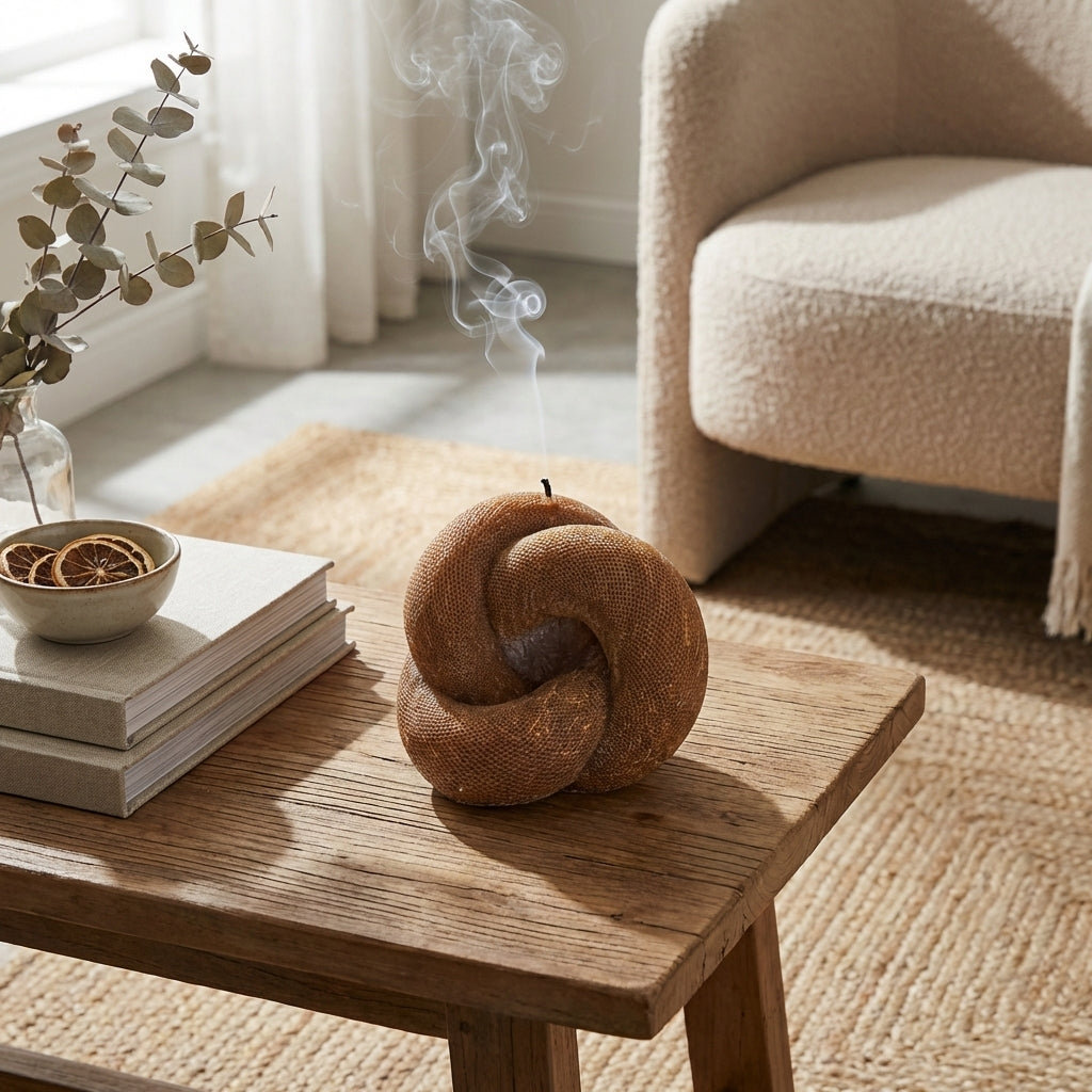 Knot Sculptural Candle • Noble Wood & Cedarwood