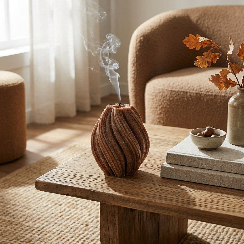 Fusion Sculptural Candle • Noble Wood & Cedarwood (Small)
