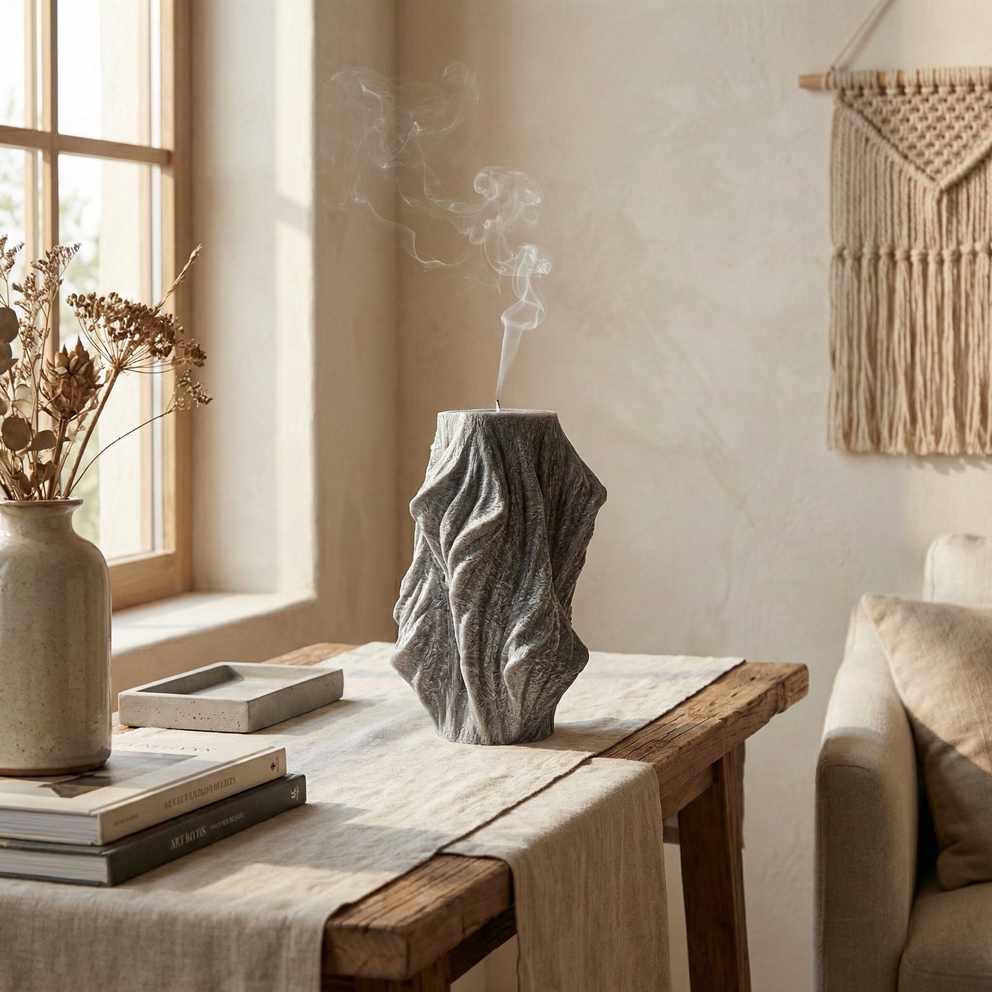 Veil Candle, Wet Stone, Eucalyptus (Small)