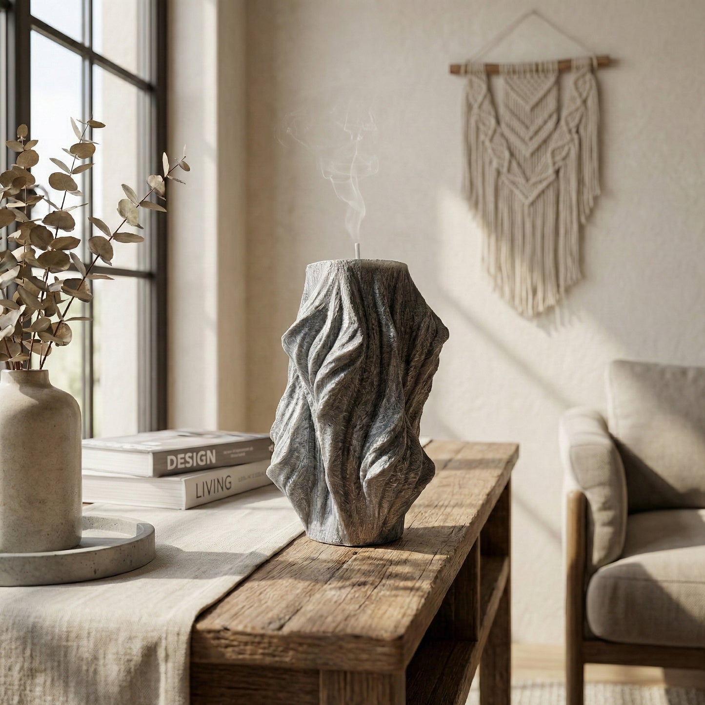 Veil Candle, Wet Stone, Eucalyptus (Large)