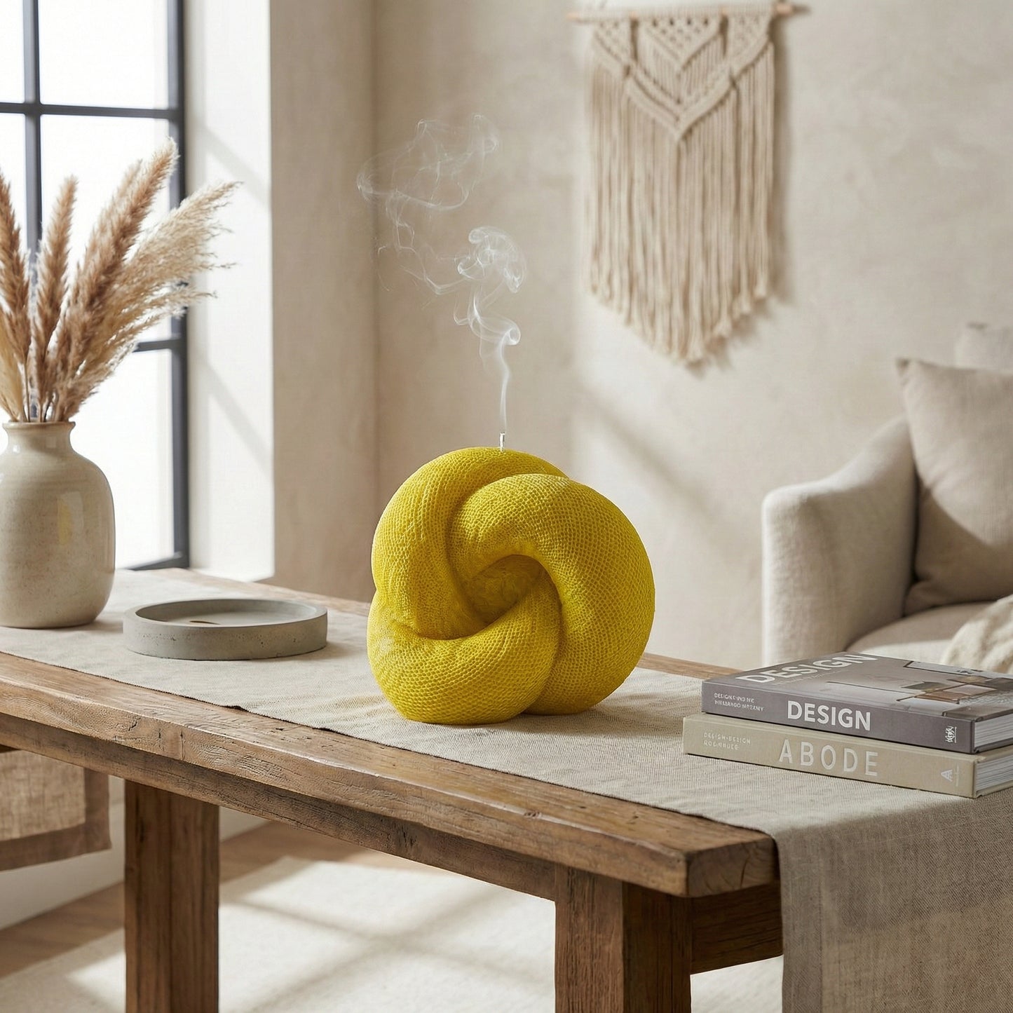 Knot Candle, Yellow Cherry, Brandy Cherry