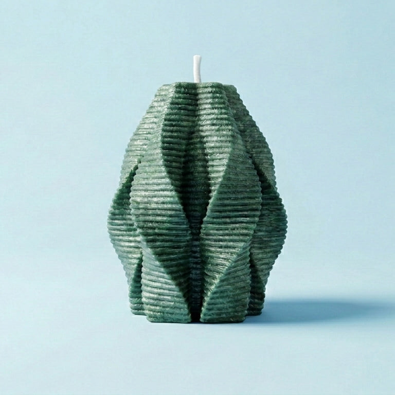 Blossom Sculptural Candle • Emerald Forest & Leaves