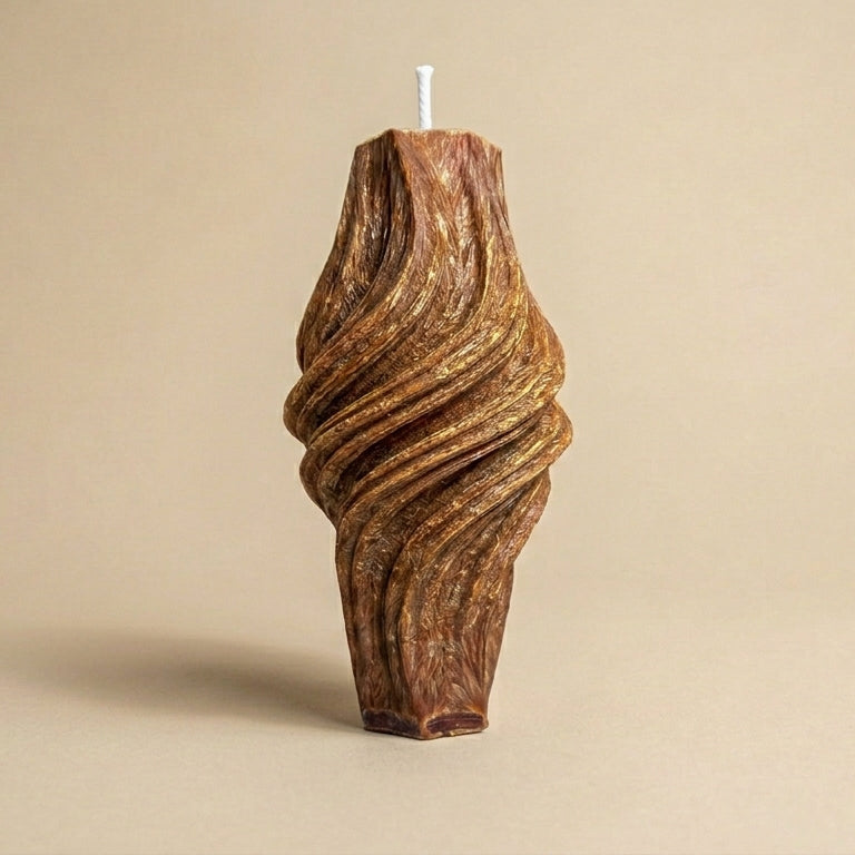Vortex Sculptural Candle • Noble Wood & Cedarwood (Small)