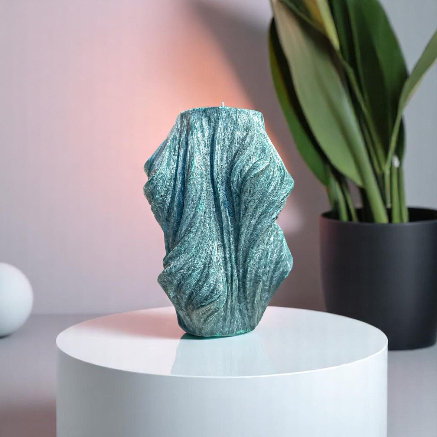 Veil Candle, Emerald Forest, Leaves (Large)