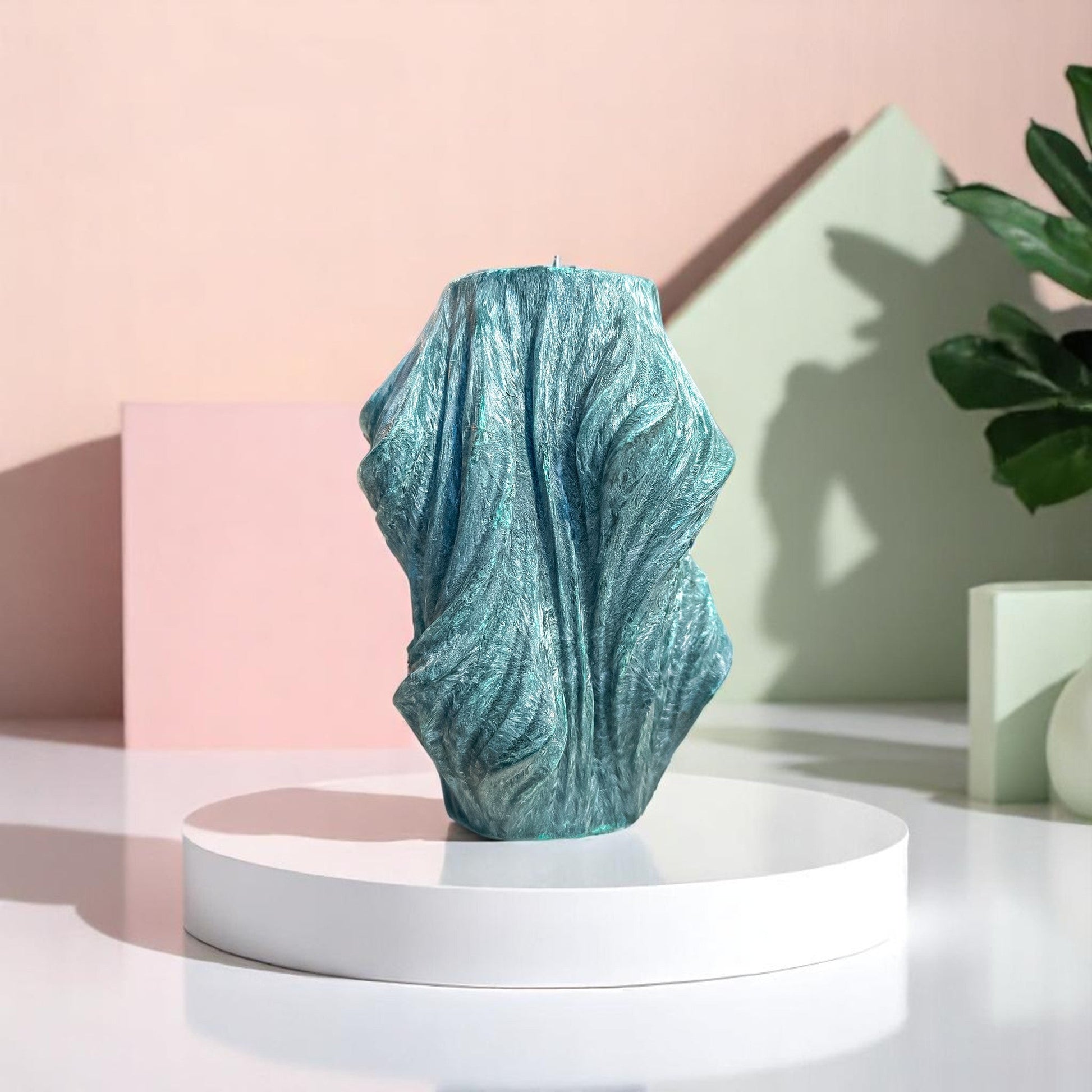 Veil Candle, Emerald Forest, Leaves (Large)