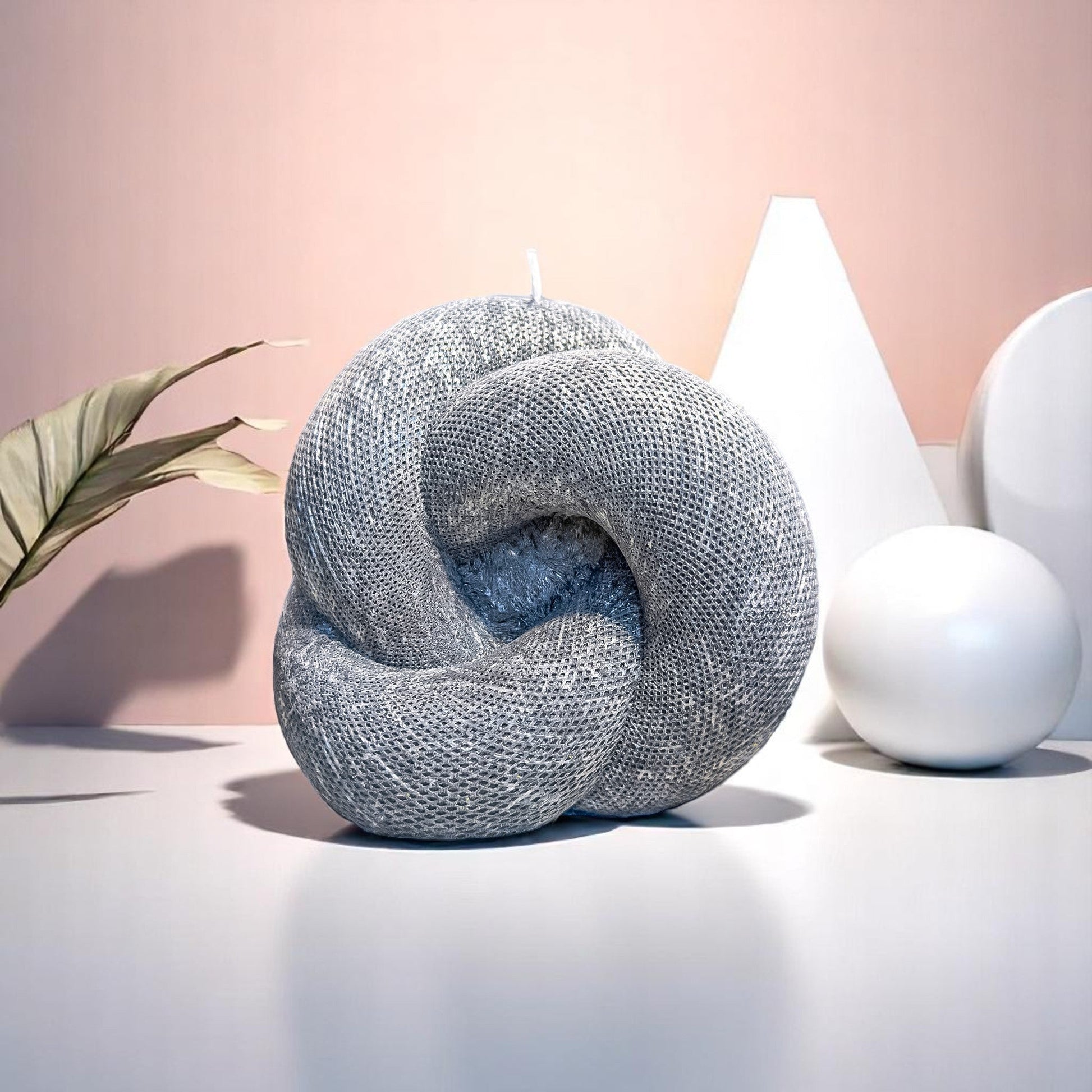 Knot Candle, Wet Stone, Eucalyptus