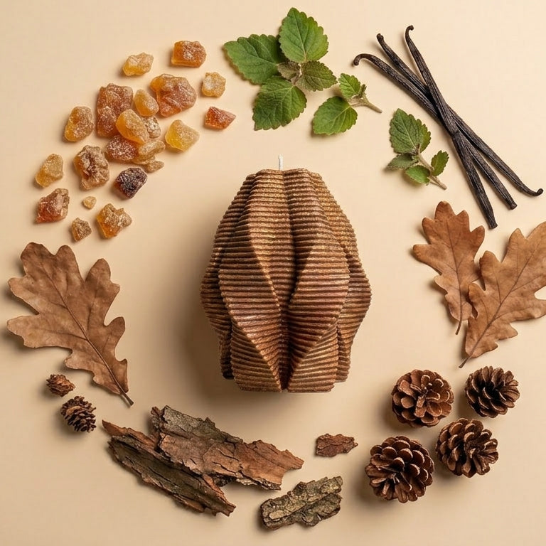 Blossom Sculptural Candle • Noble Wood & Cedarwood