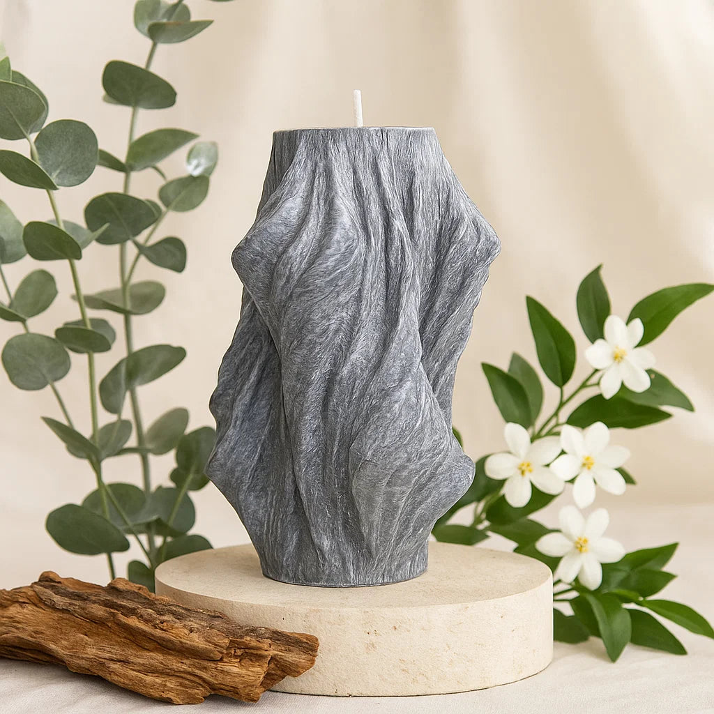 Veil Candle, Wet Stone, Eucalyptus (Small)
